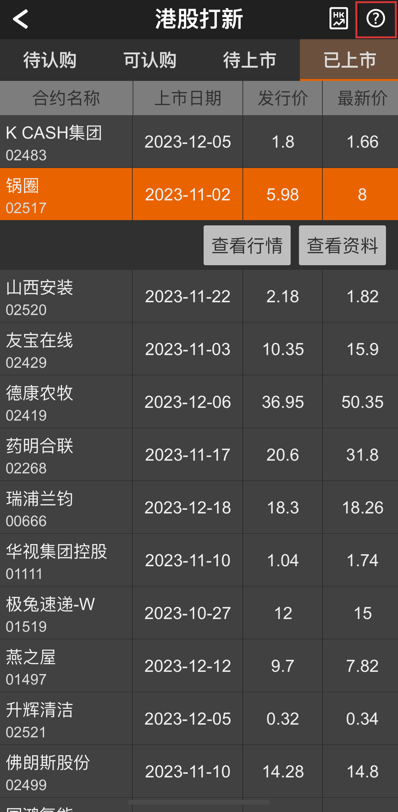 申购新股主机何时交易量大