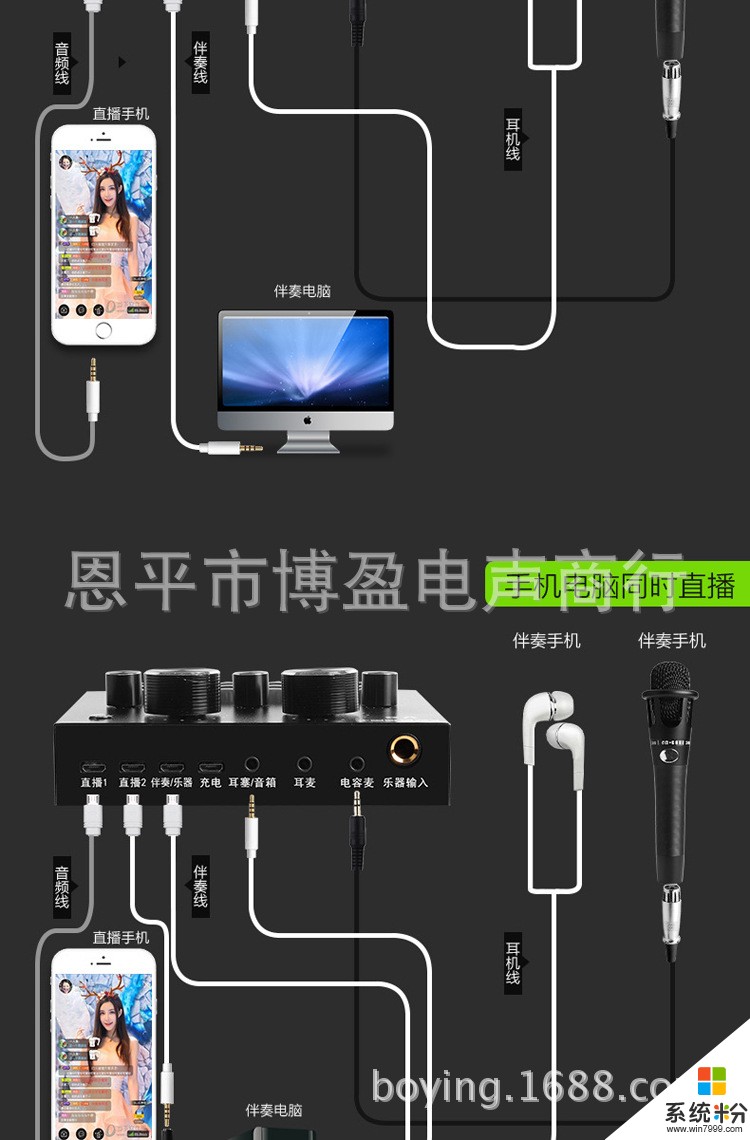无线话筒主机连接功放的线叫什么
