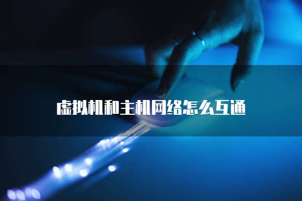 虚拟机和主机如何在同一个网段