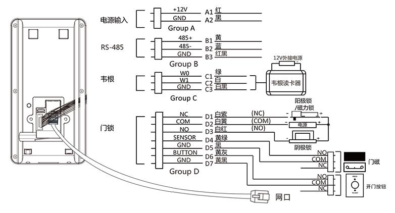 二个海康门禁主机控制一把锁