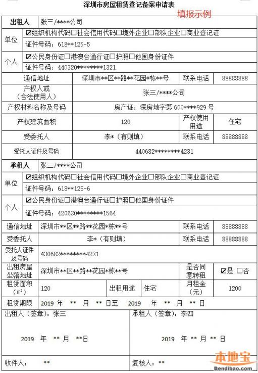 深圳如何做租赁备案登记