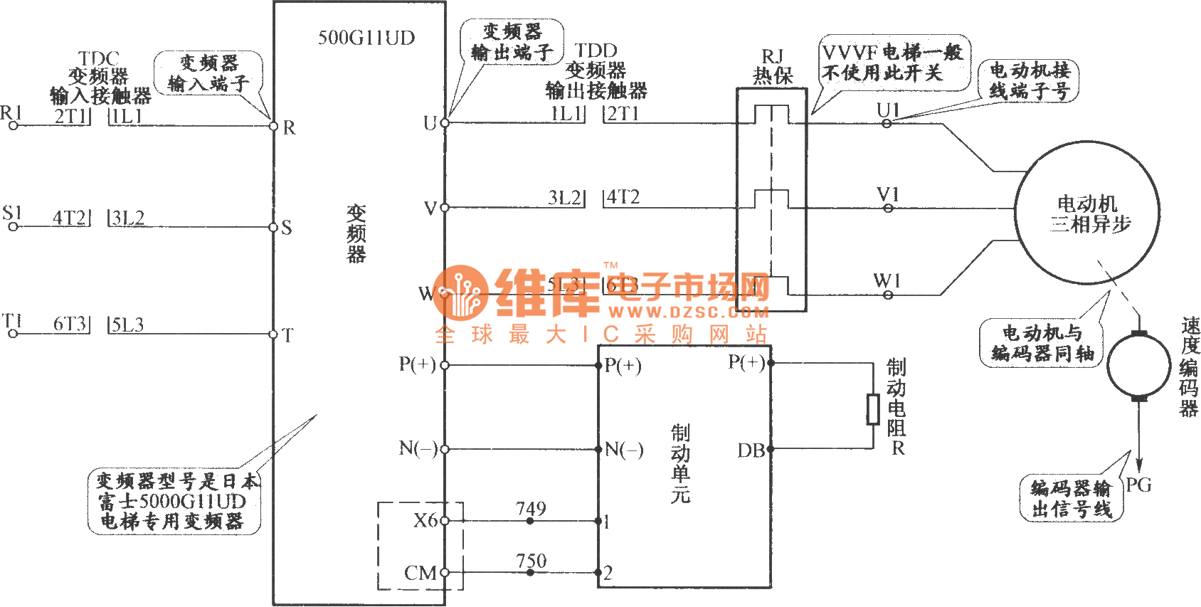速捷无机房电梯主机如何接线