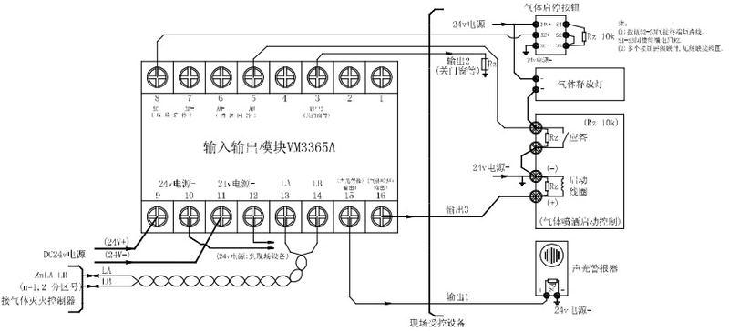 输出模块怎么与主机连接
