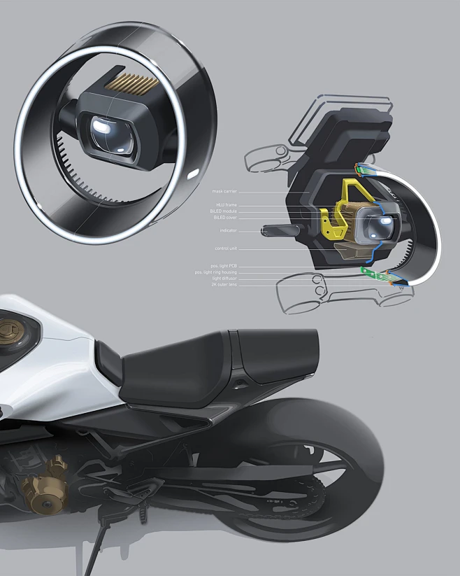 踏板摩托车主机结构