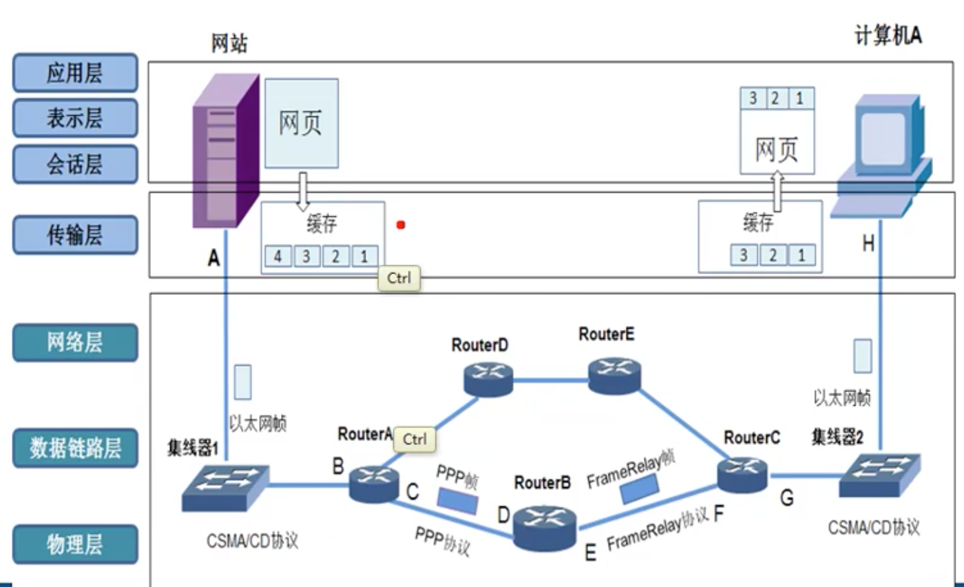 每层的层显都接到主机